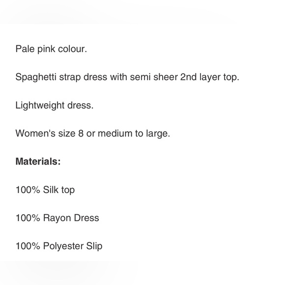 French Connection silk Dress Size 8 petal pink - Picture 6 of 6